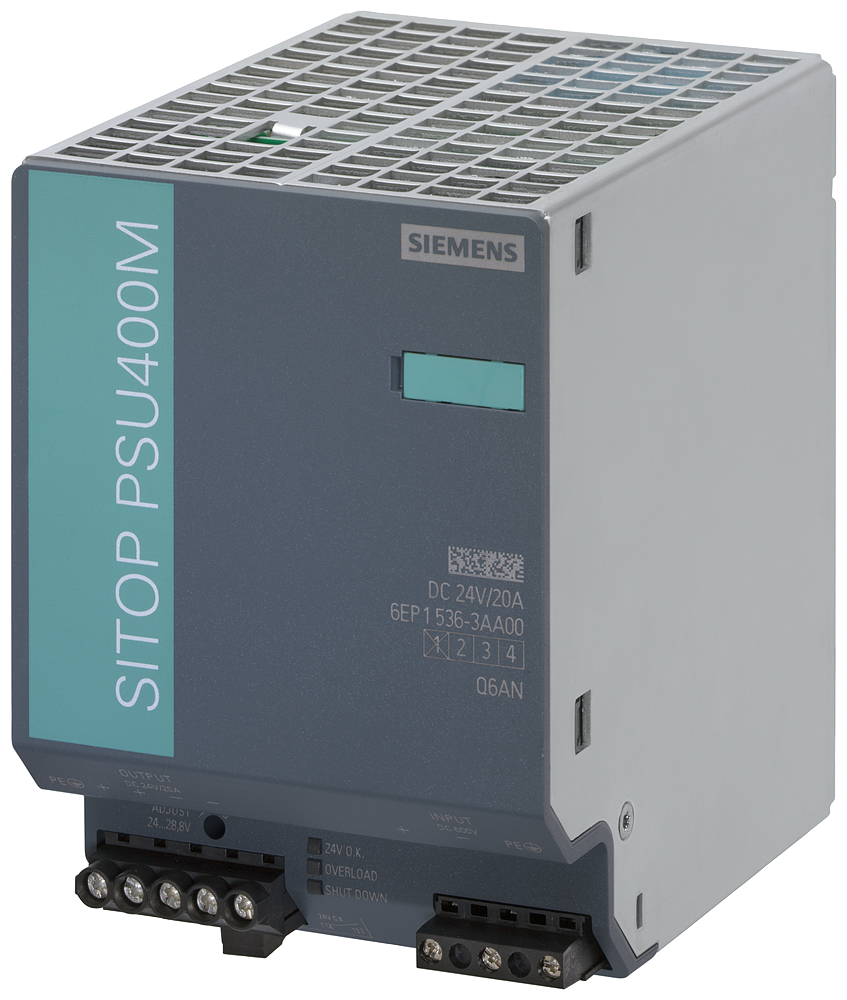 6EP1536-3AA00 SITOP PSU400M 20 A DC/DC converter input: 600 V DC