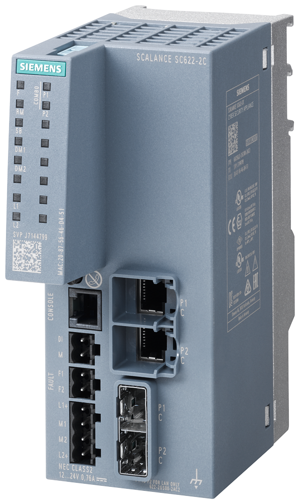 6GK5622-2GS00-2AC2 SCALANCE SC622-2C Industrial Security Appliance; for