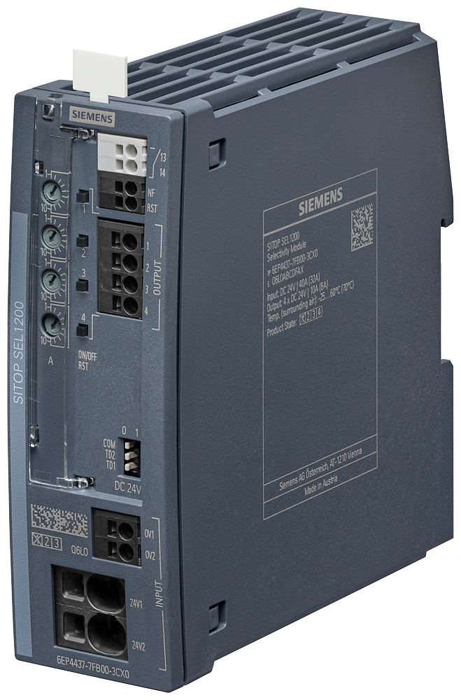 6EP4437-7FB00-3CX0 SITOP SEL1200 10 A selectivity module 4-channel with