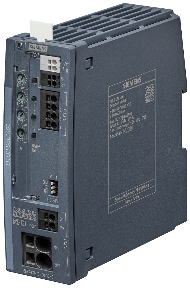 6EP4437-7EB00-3CX0 SITOP SEL1400 10 A selectivity module 4-channel with
