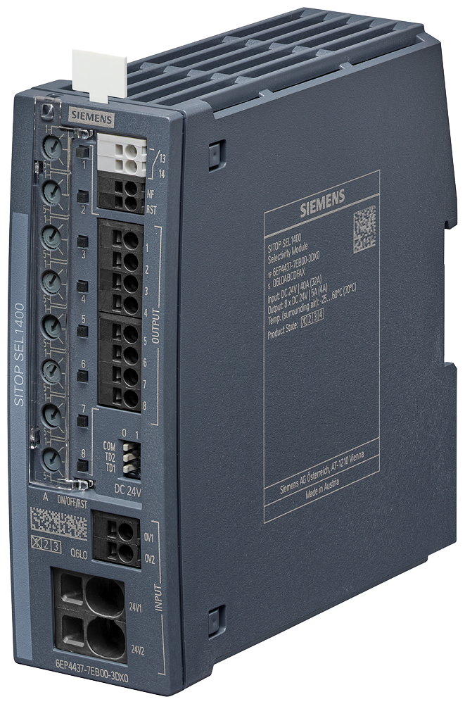 6EP4437-7EB00-3DX0 SITOP SEL1400 5 A selectivity module 8-channel with
