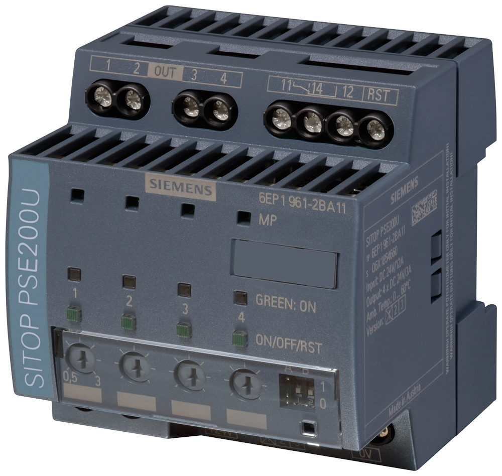 6EP1961-2BA11 SITOP PSE200U 3 A selectivity module 4-channel input: