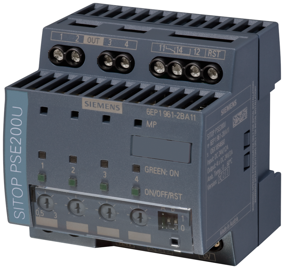 6EP1961-2BA11 SITOP PSE200U 3 A selectivity module 4-channel input: