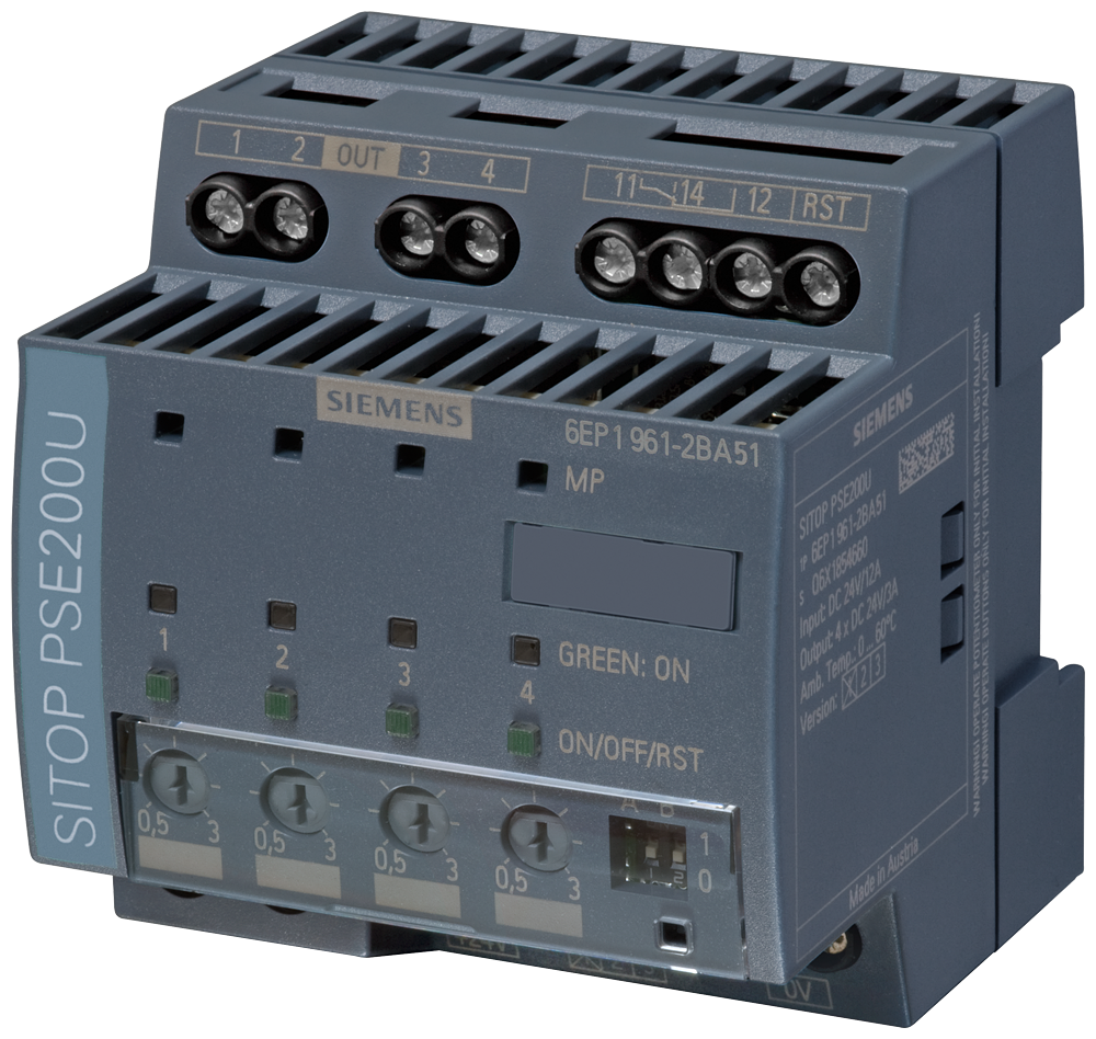 6EP1961-2BA51 SITOP PSE200U 3 A NEC CLASS 2 selectivity module 4-channel
