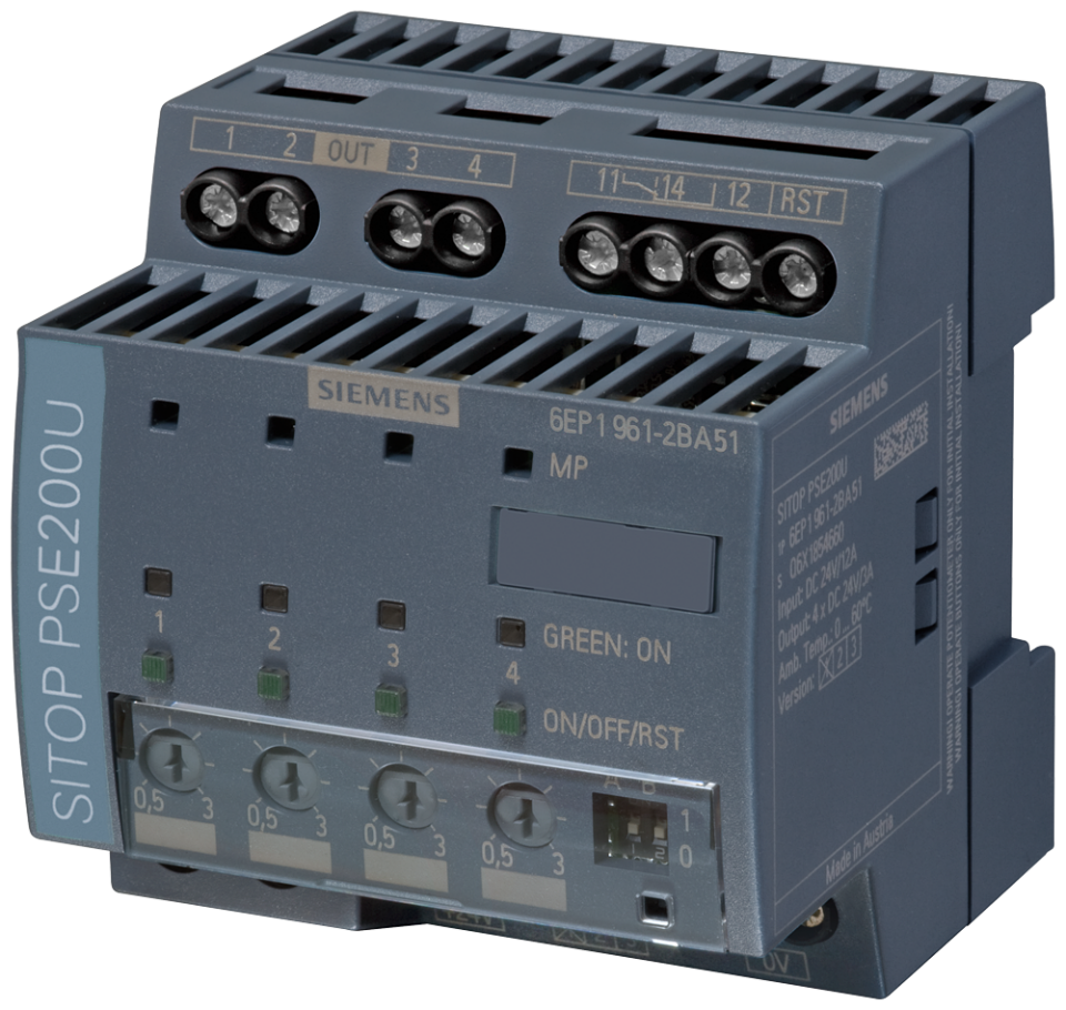 6EP1961-2BA51 SITOP PSE200U 3 A NEC CLASS 2 selectivity module 4-channel