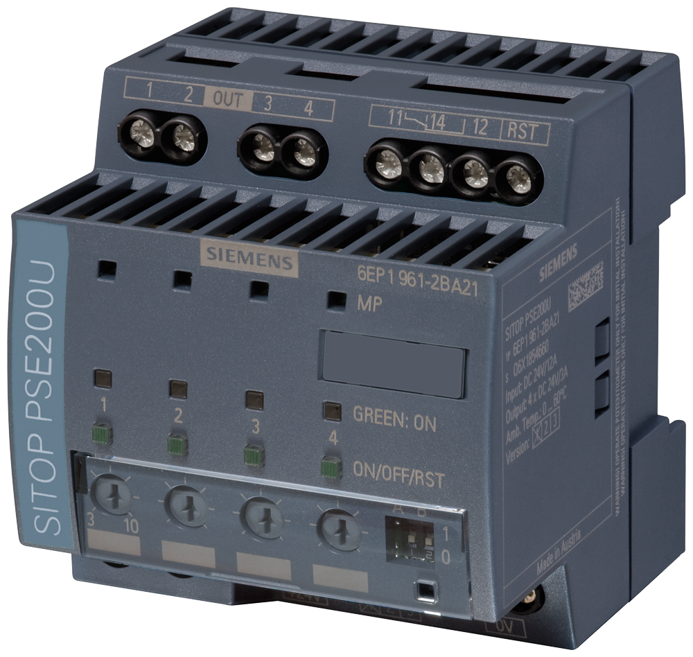6EP1961-2BA21 SITOP PSE200U 10 A selectivity module 4-channel input: