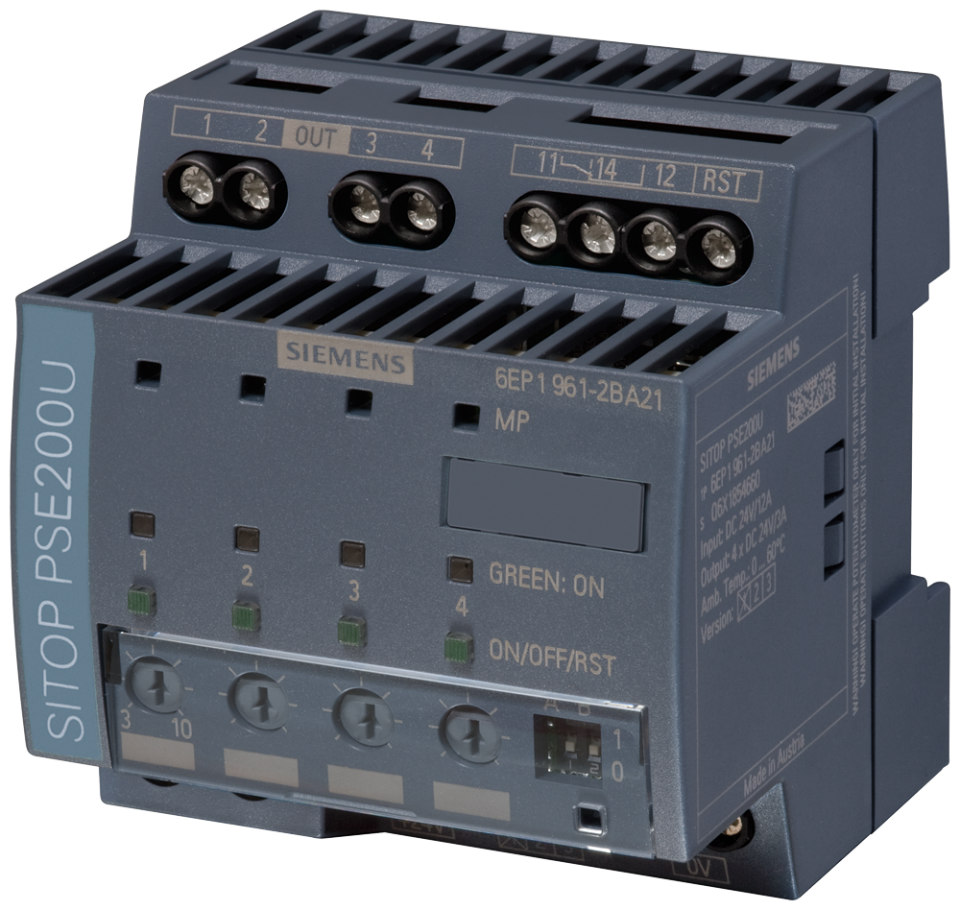 6EP1961-2BA21 SITOP PSE200U 10 A selectivity module 4-channel input:
