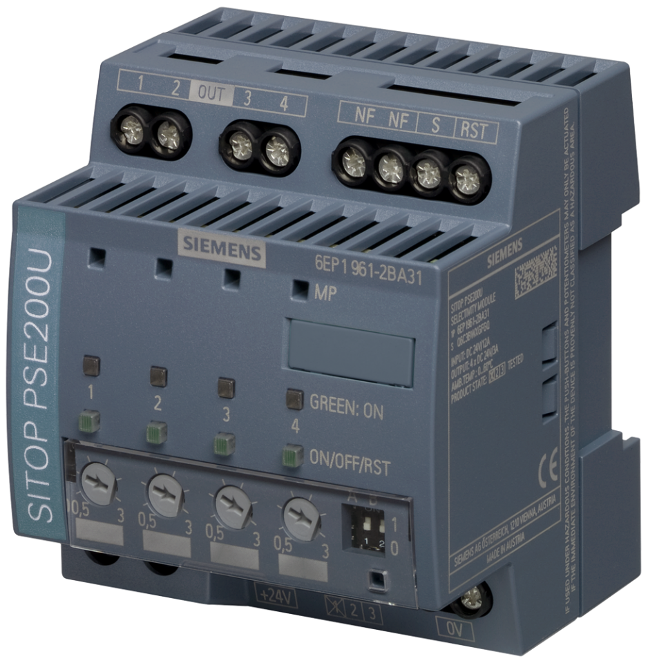 6EP1961-2BA31 SITOP PSE200U 3 A selectivity module 4-channel input: