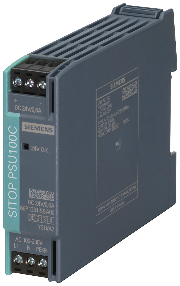6EP1331-5BA00 SITOP PSU100C 24 V/0.6 A stabilized power supply input: