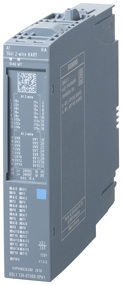 6DL1134-6TH00-0PH1 SIMATIC ET 200SP HA, analog HART input module, AI 16XI