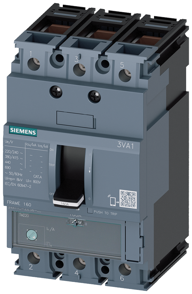 3VA1196-4EE36-0AA0 circuit breaker 3VA1 IEC frame 160 breaking capacity