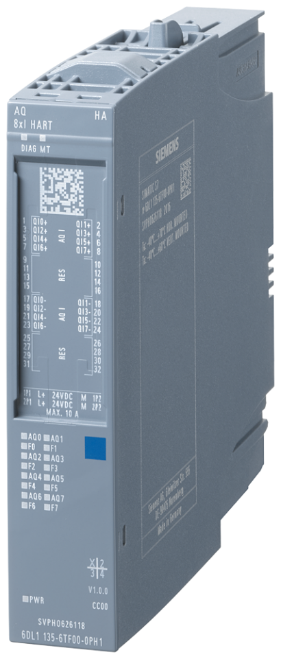 6DL1135-6TF00-0PH1 SIMATIC ET 200SP HA, analog output module, AQ 8XI HART