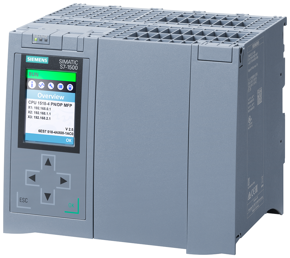 6ES7518-4AX00-1AC0 SIMATIC S7-1500, CPU Bundle consisting of: CPU 1518-4