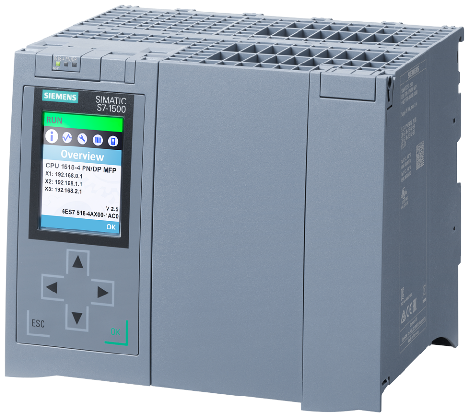 6ES7518-4AX00-1AC0 SIMATIC S7-1500, CPU Bundle consisting of: CPU 1518-4