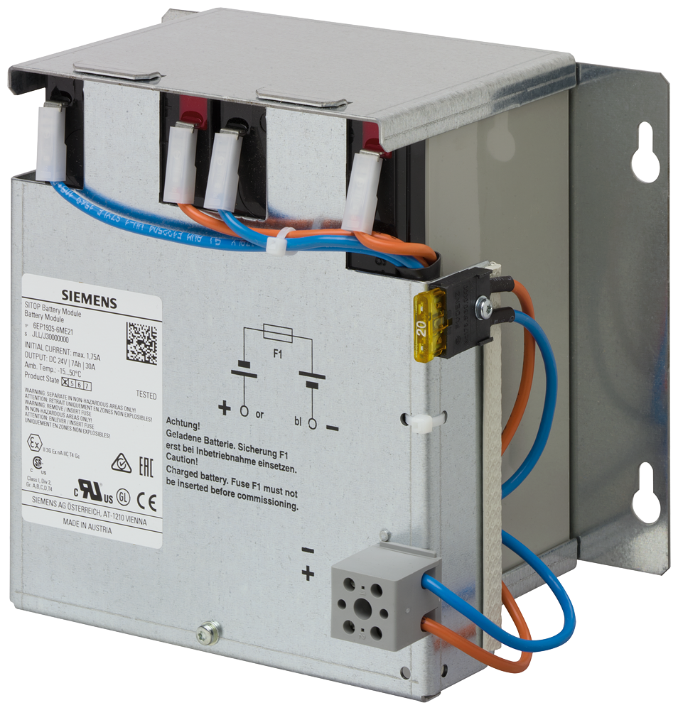 6EP1935-6ME21 SITOP battery module 24 V/7 Ah with maintenance free