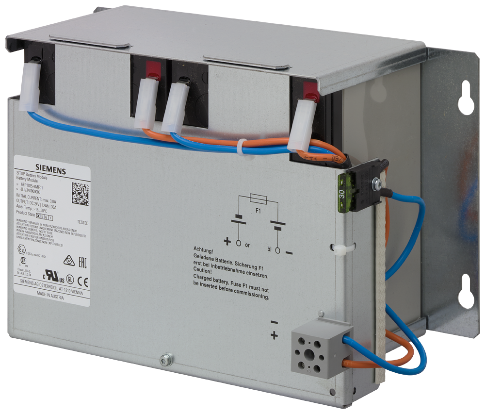 6EP1935-6MF01 SITOP battery module 24 V/12 Ah with maintenance free