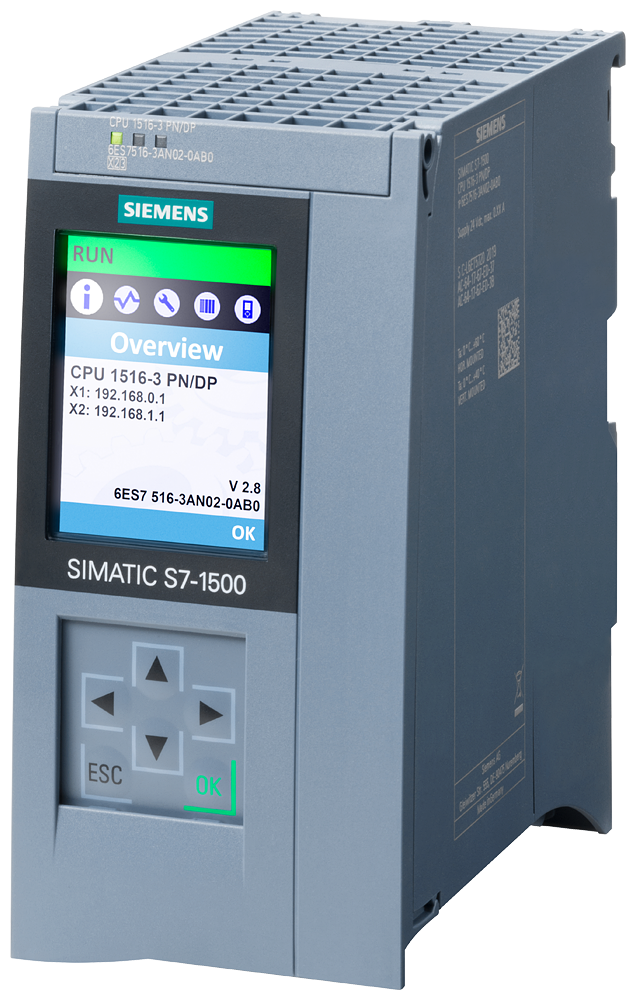 6ES7516-3AN02-0AB0 SIMATIC S7-1500, CPU 1516-3 PN/DP, central processing