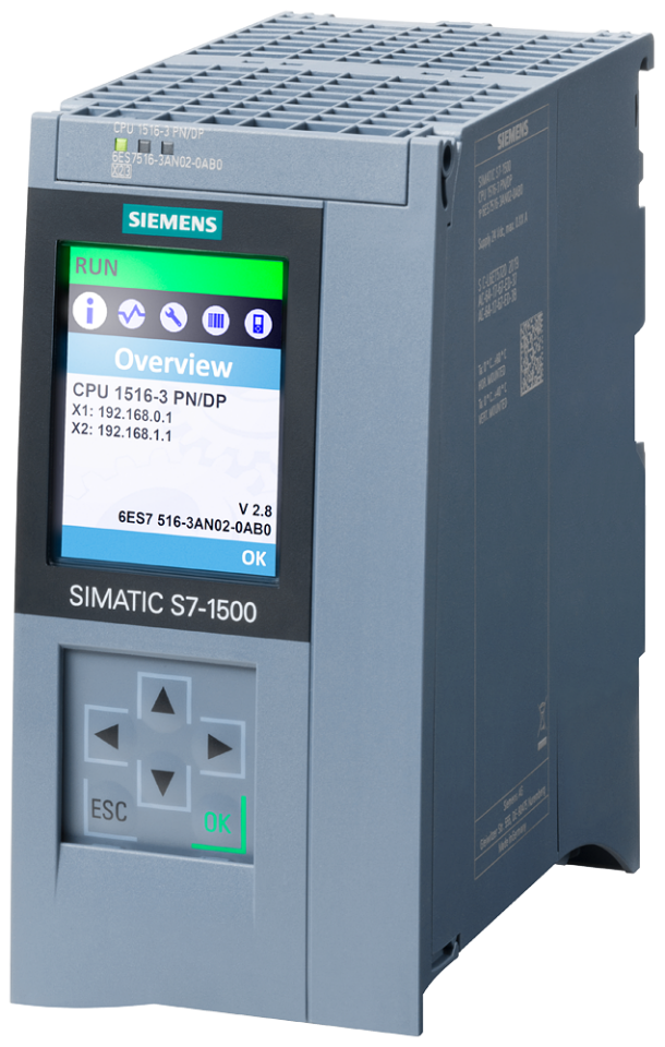 6ES7516-3AN02-0AB0 SIMATIC S7-1500, CPU 1516-3 PN/DP, central processing