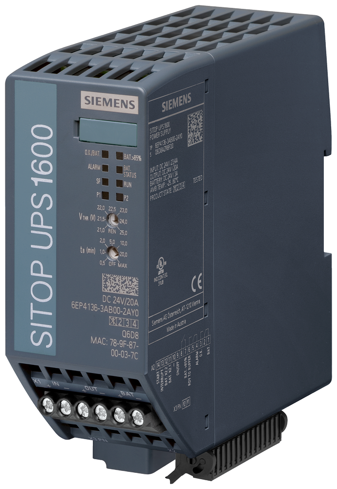 6EP4136-3AB00-2AY0 SITOP UPS1600 20 A Ethernet/ PROFINET uninterruptible