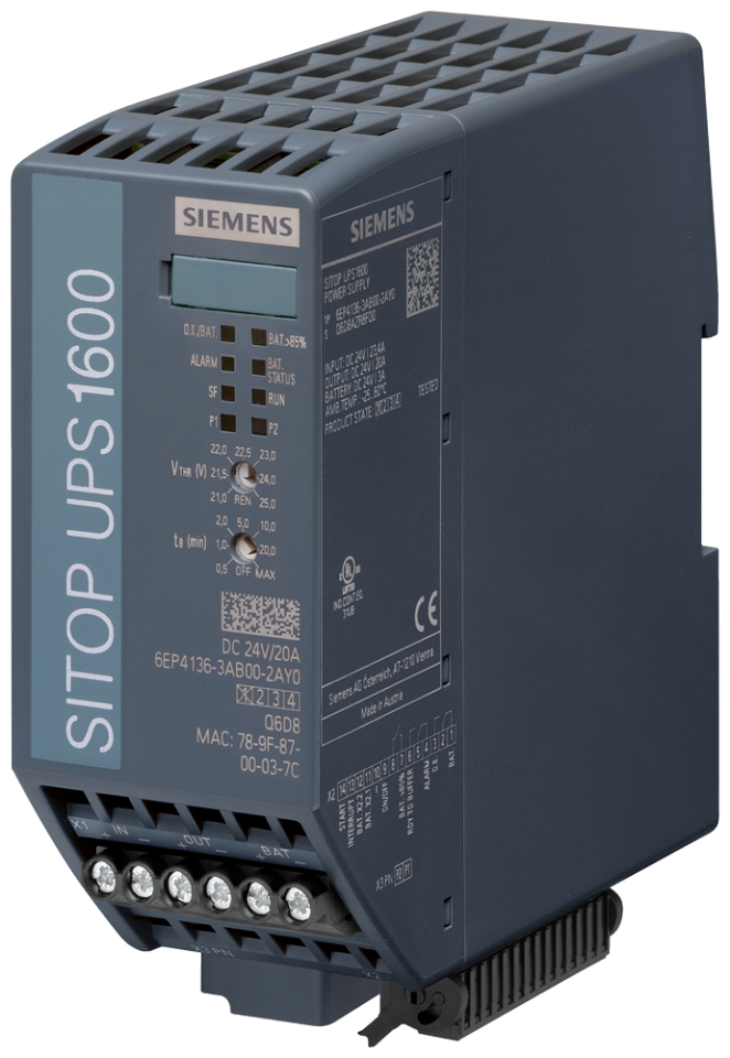 6EP4136-3AB00-2AY0 SITOP UPS1600 20 A Ethernet/ PROFINET uninterruptible