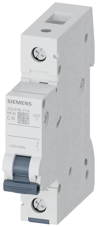 5SL6110-7YA Miniature circuit breaker 230/400 V 6kA, 1-pole, C,