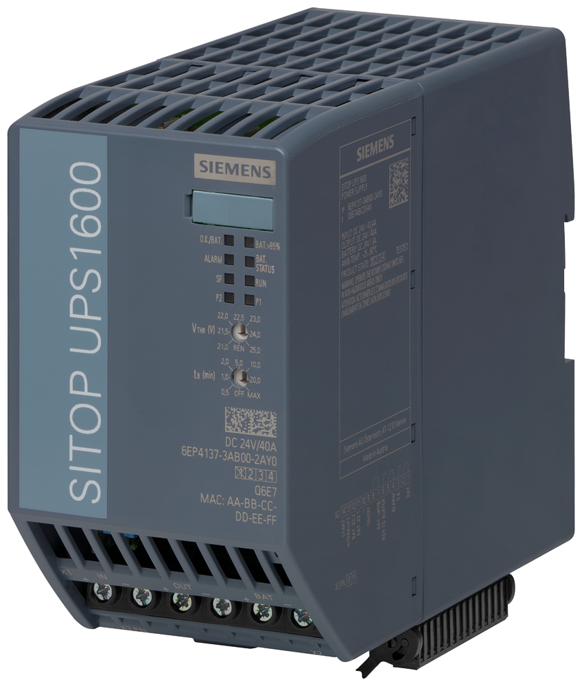 6EP4137-3AB00-2AY0 SITOP UPS1600 40 A Ethernet/ PROFINET uninterruptible
