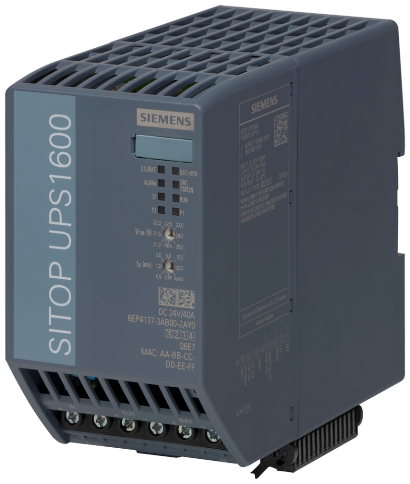 6EP4137-3AB00-2AY0 SITOP UPS1600 40 A Ethernet/ PROFINET uninterruptible
