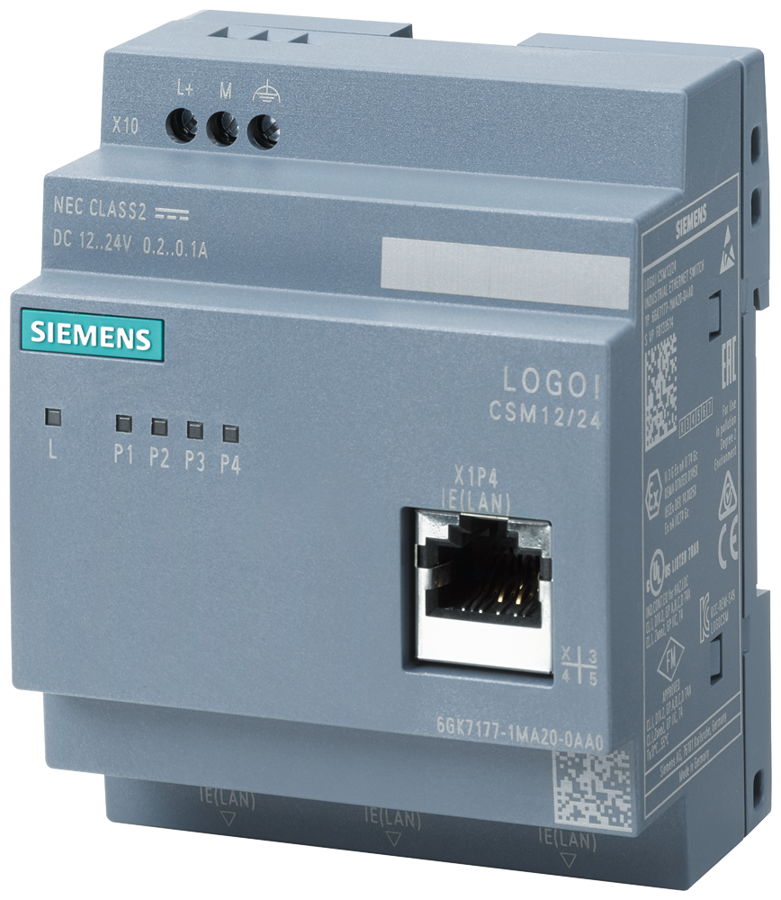 6GK7177-1MA20-0AA0 LOGO! CSM12/24 Compact Switch Module connection of