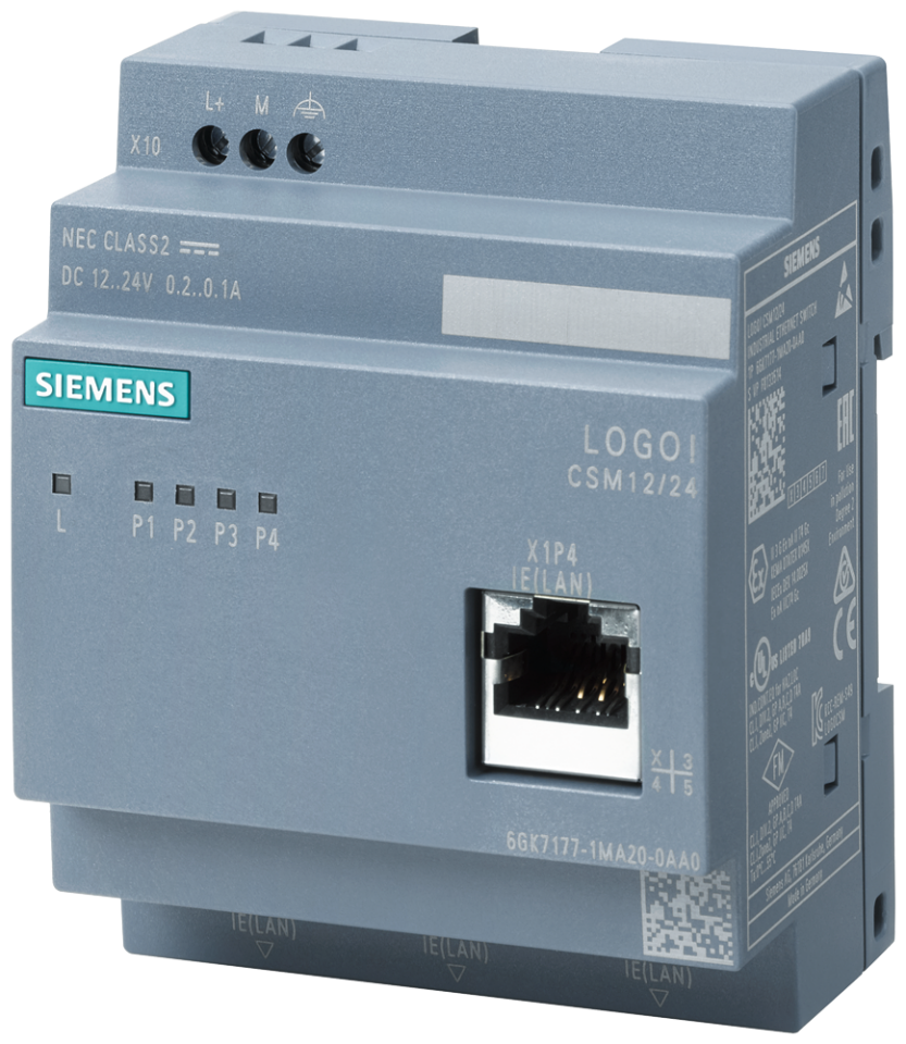 6GK7177-1MA20-0AA0 LOGO! CSM12/24 Compact Switch Module connection of