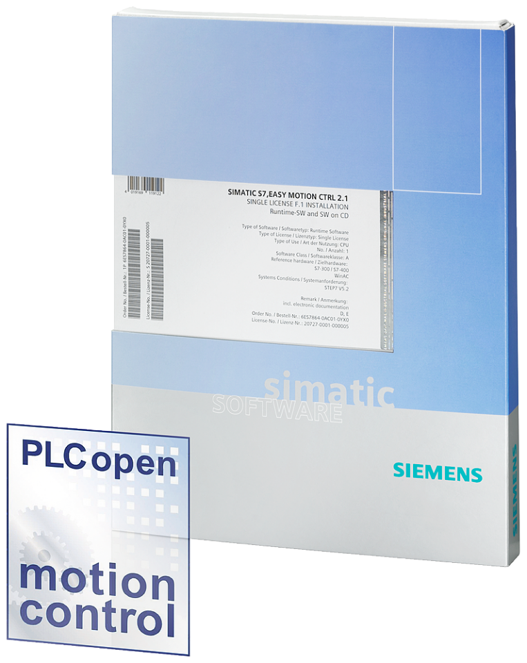6ES7864-0AC01-0YX0 SIMATIC S7, easy MOTION CTRL 2.1 single license for