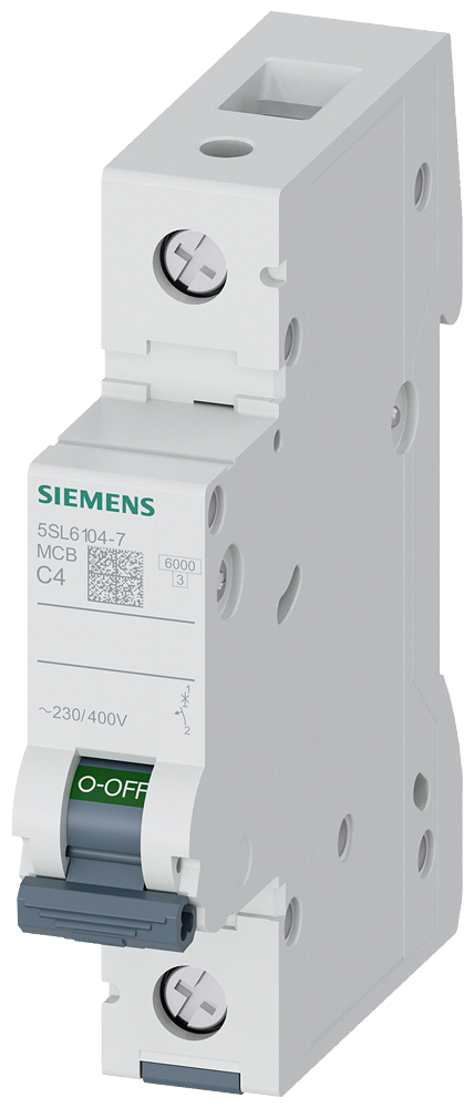 5SL6104-7 Miniature circuit breaker 230/400 V 6kA, 1-pole, C,