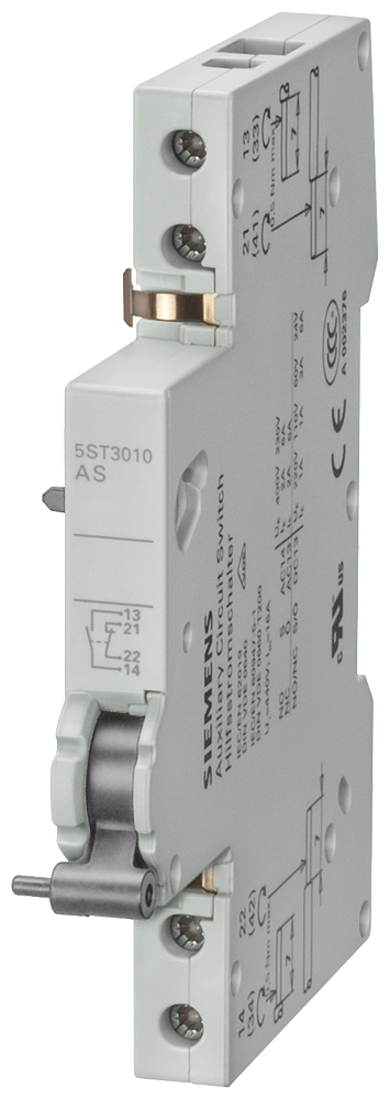 5ST3010 auxiliary switch, 1 NO+1 NC for miniature circuit breaker