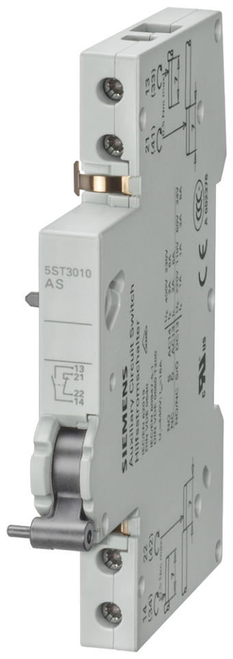 5ST3010 auxiliary switch, 1 NO+1 NC for miniature circuit breaker