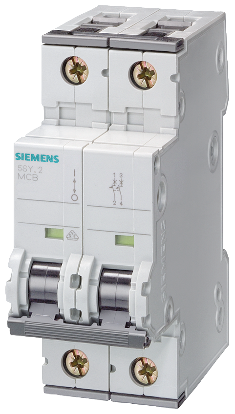 5SY7206-7 Miniature circuit breaker 400 V 15kA, 2-pole, C, 6
