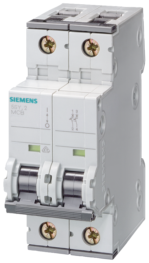 5SY7206-7 Miniature circuit breaker 400 V 15kA, 2-pole, C, 6