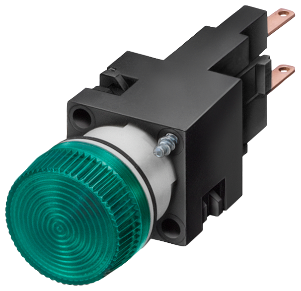 3SB2224-6BE06 Indicator light, 16 mm, round, plastic, green, Lampholder