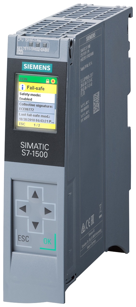 6ES7511-1FK02-0AB0 SIMATIC S7-1500F, CPU 1511F-1 PN, CENTRAL PROCESSING