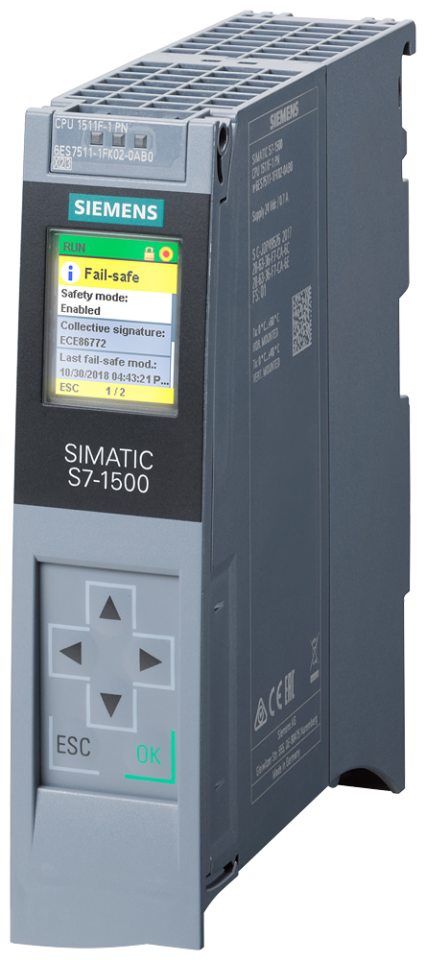 6ES7511-1FK02-0AB0 SIMATIC S7-1500F, CPU 1511F-1 PN, CENTRAL PROCESSING