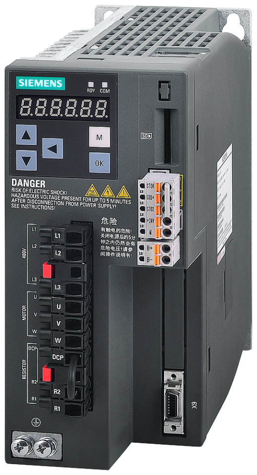 6SL3210-5DE13-5UA0 SINAMICS V70 Input voltage: 380-480 V 3 A -15%/+10%