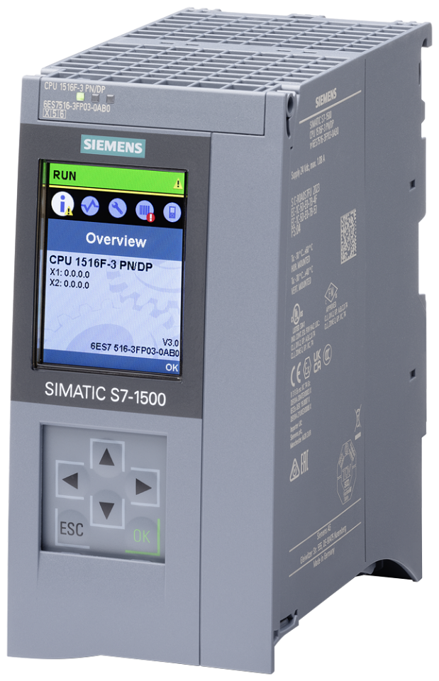 6ES7516-3FP03-0AB0 SIMATIC S7-1500F, CPU 1516F-3 PN/DP, central processing