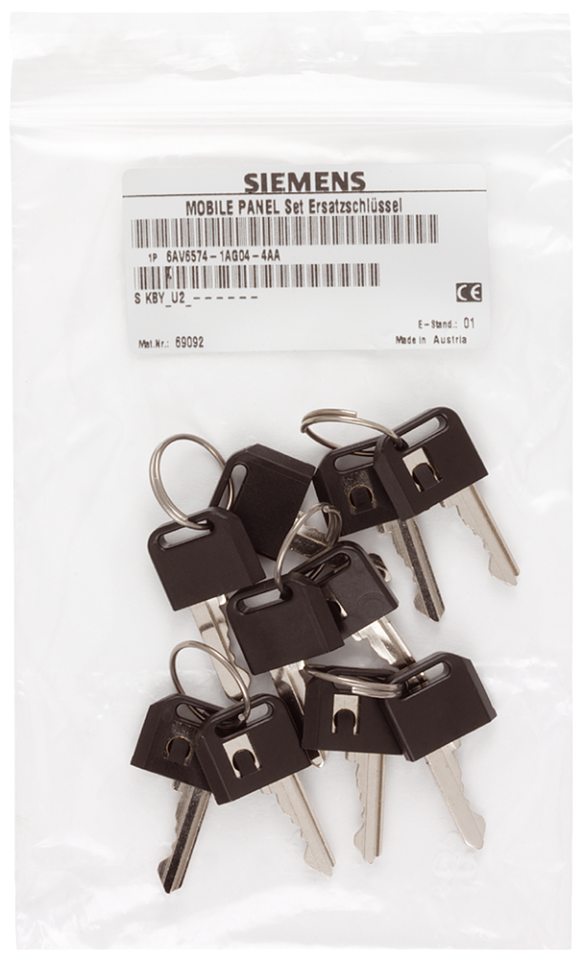 6AV6574-1AG04-4AA0 spare key type 10 for key-operated switches Mobile