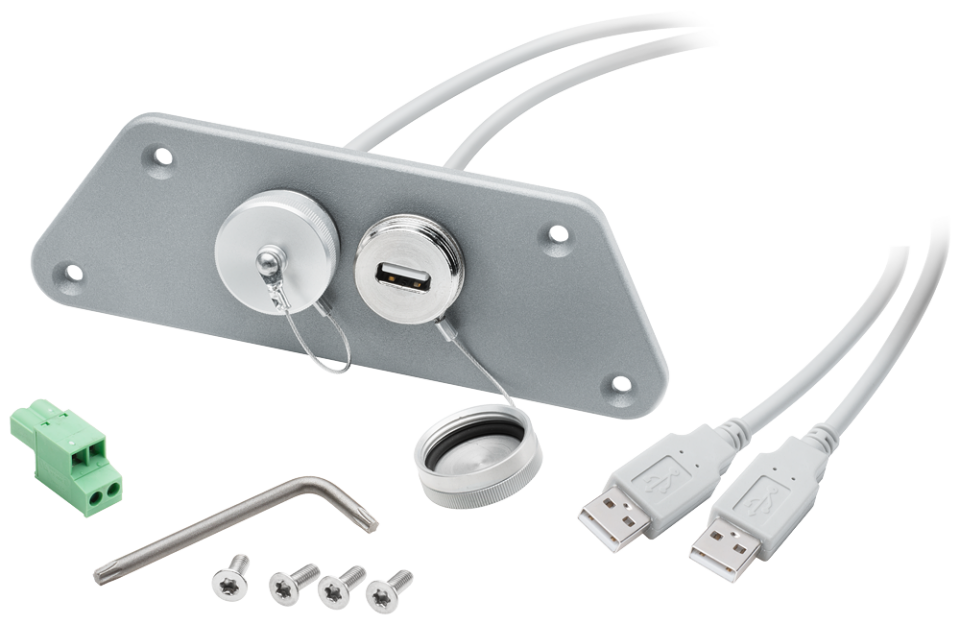 6AV7674-0LX01-0AA0 2-port USB interface set RAL9023 (gray), with USB 2.0