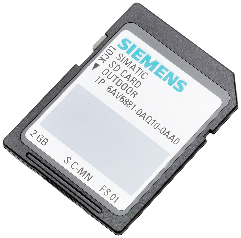 6AV6881-0AQ10-0AA0 SIMATIC SD outdoor card 2 GB, secure digital card,