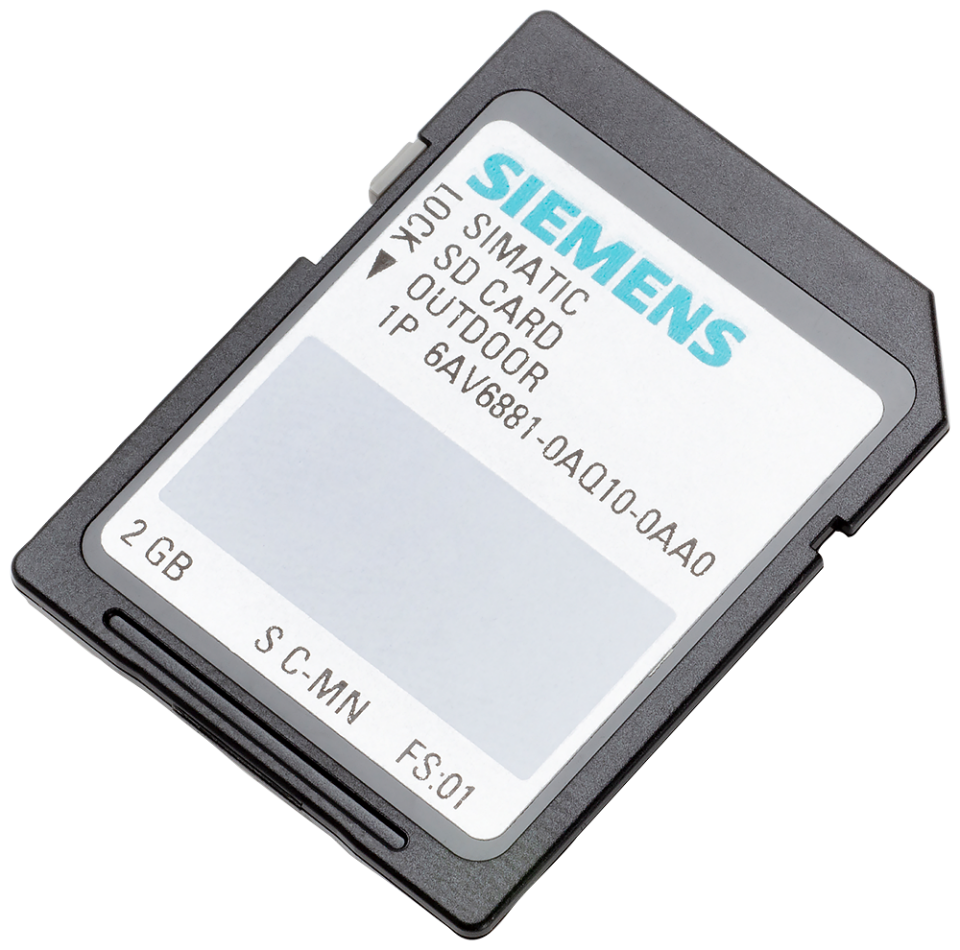6AV6881-0AQ10-0AA0 SIMATIC SD outdoor card 2 GB, secure digital card,