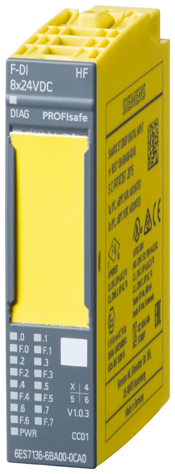 6ES7136-6BA01-0CA0 SIMATIC DP, electronic module for ET 200SP, F-DI 8x