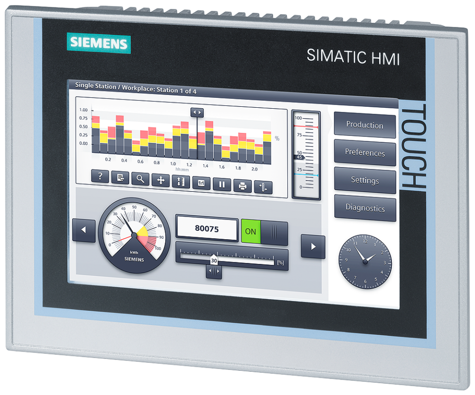 6AV2124-0GC01-0AX0 SIMATIC HMI TP700 Comfort, Comfort Panel, touch operation,