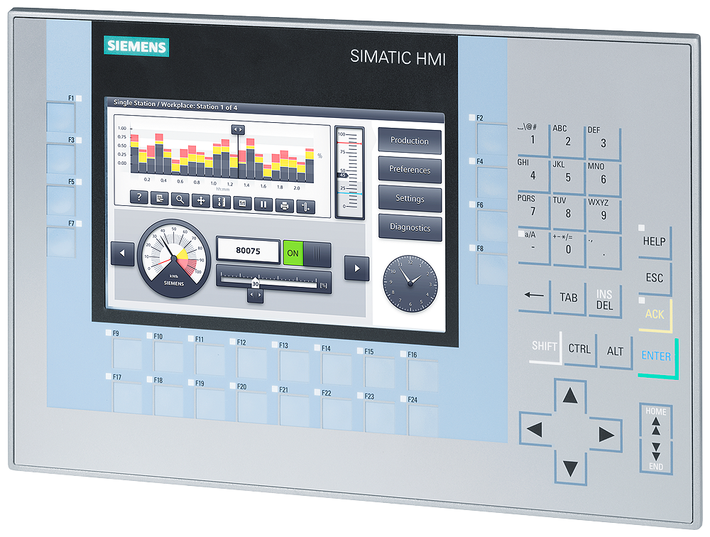 6AV2124-1GC01-0AX0 SIMATIC HMI KP700 Comfort, Comfort Panel, key operation,