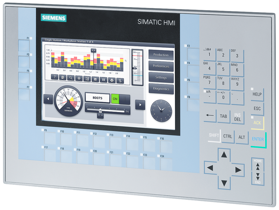 6AV2124-1GC01-0AX0 SIMATIC HMI KP700 Comfort, Comfort Panel, key operation,