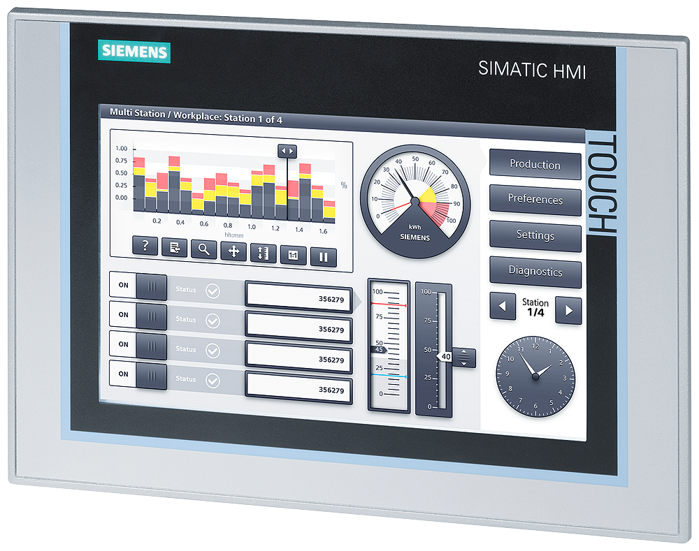 6AV2124-0JC01-0AX0 SIMATIC HMI TP900 Comfort, Comfort Panel, touch operation,