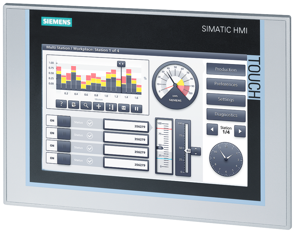 6AV2124-0JC01-0AX0 SIMATIC HMI TP900 Comfort, Comfort Panel, touch operation,